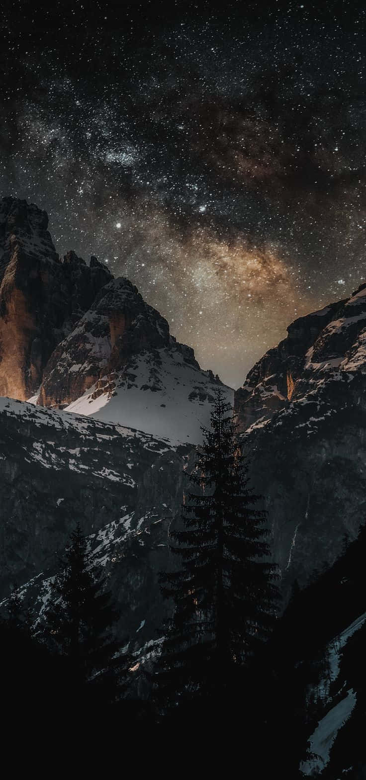 自然风景暗色山脉图片 壁纸