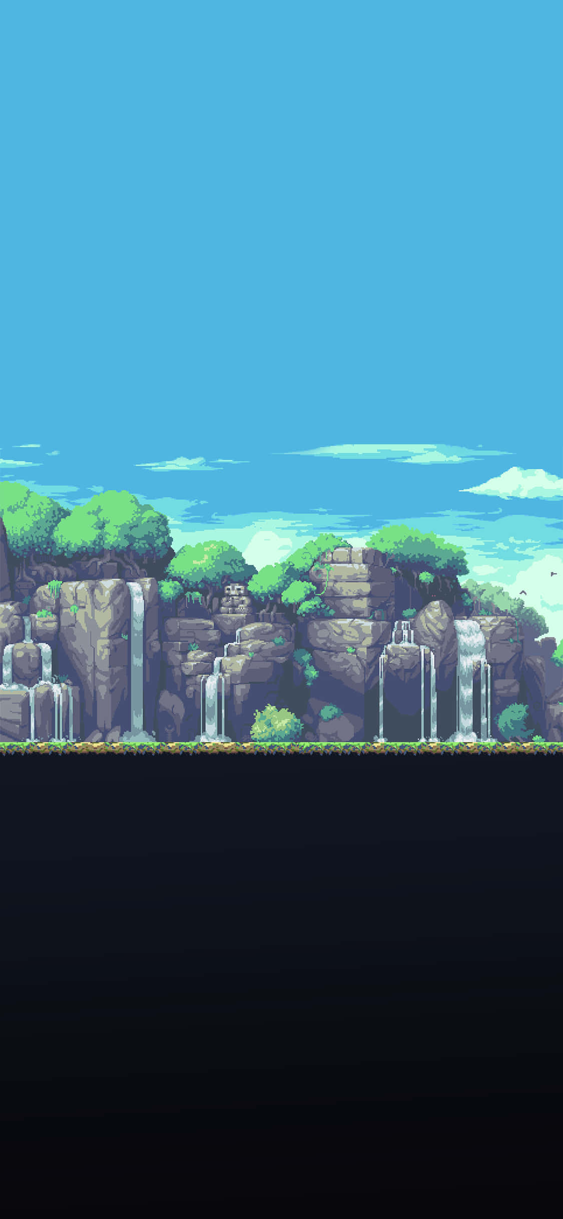 色彩独特的像素风景 壁纸