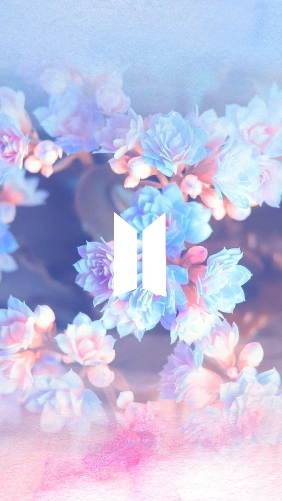 花团锦簇BTS标志壁纸