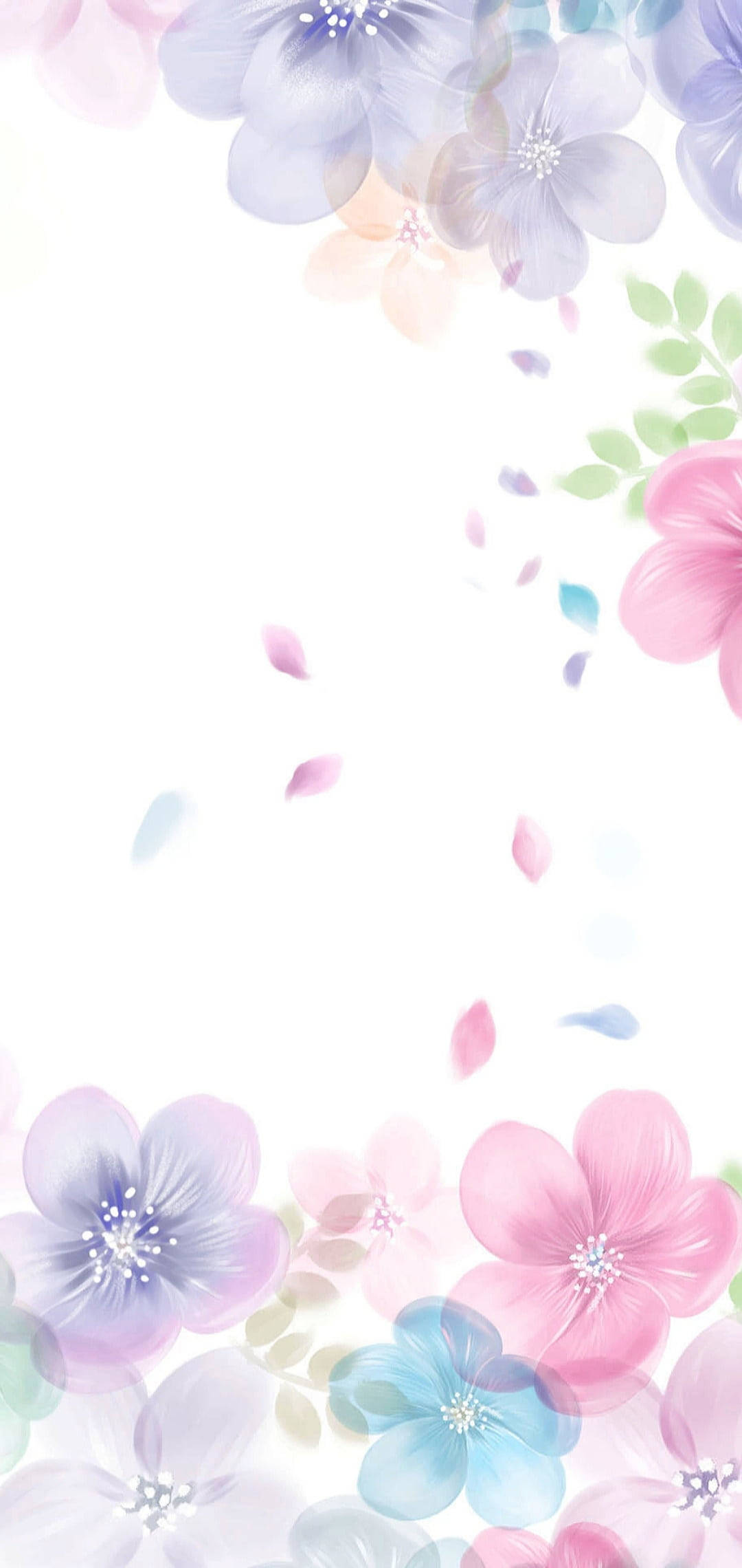 花朵手机矢量艺术 壁纸