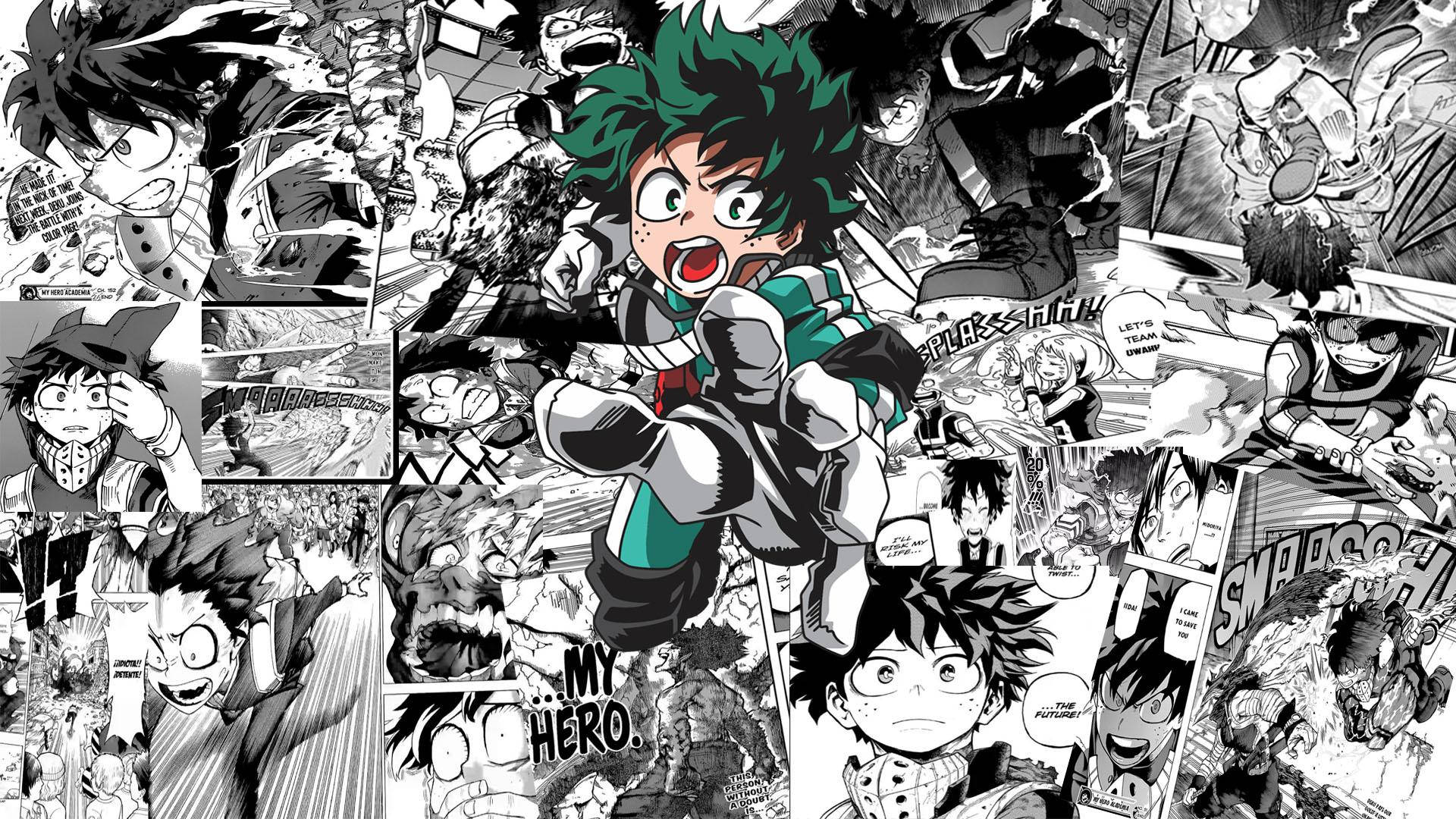 英雄绿谷出久漫画格 壁纸