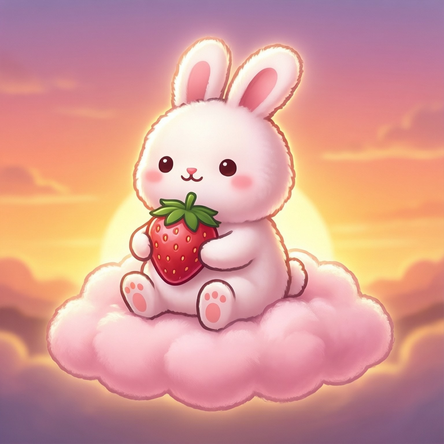草莓麻糬兔 壁纸