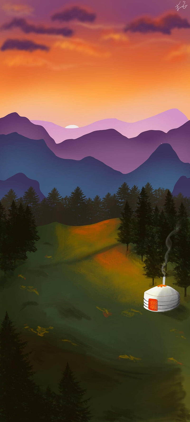 蒙古风景艺术 壁纸