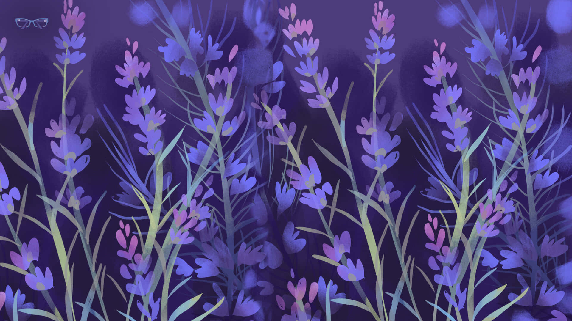 蓝帽花春天变焦背景 壁纸