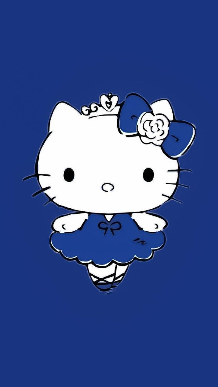 蓝色凯蒂猫美学 壁纸
