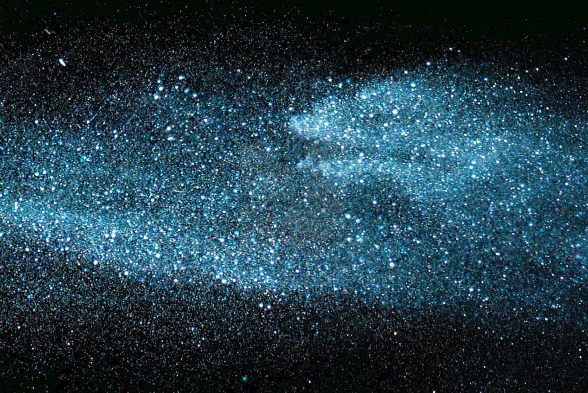 蓝色星辰银河叠加图 壁纸