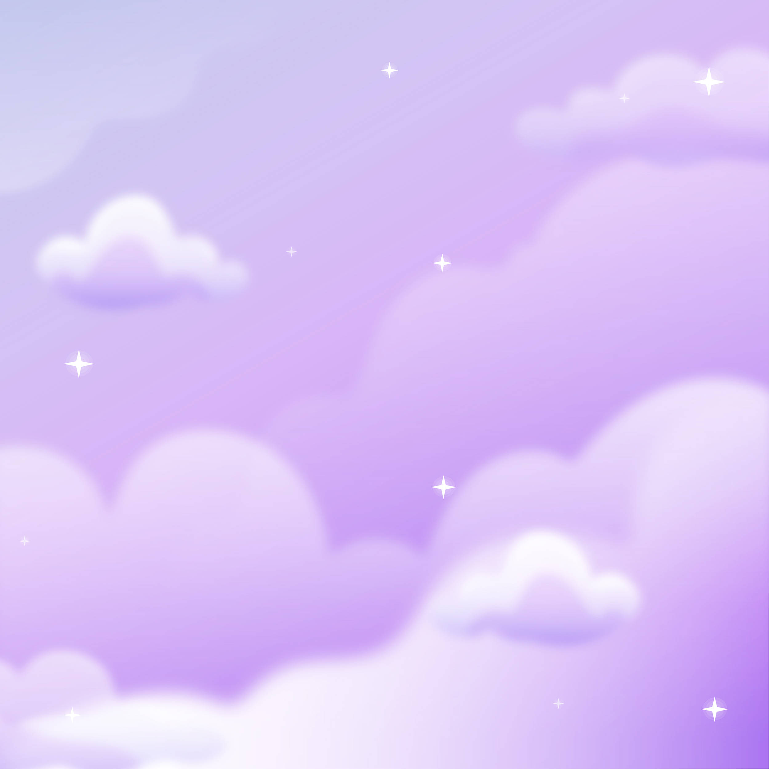 薰衣草柔和星系与云朵
