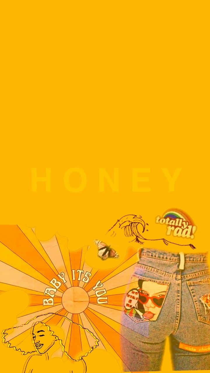 蜂蜜 - 一张穿着牛仔裤的女人的海报 壁纸