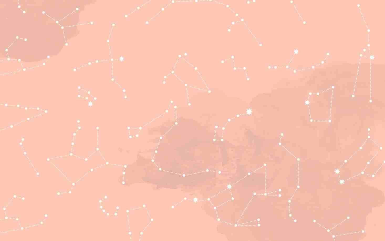 蜜桃粉星座美学壁纸 壁纸