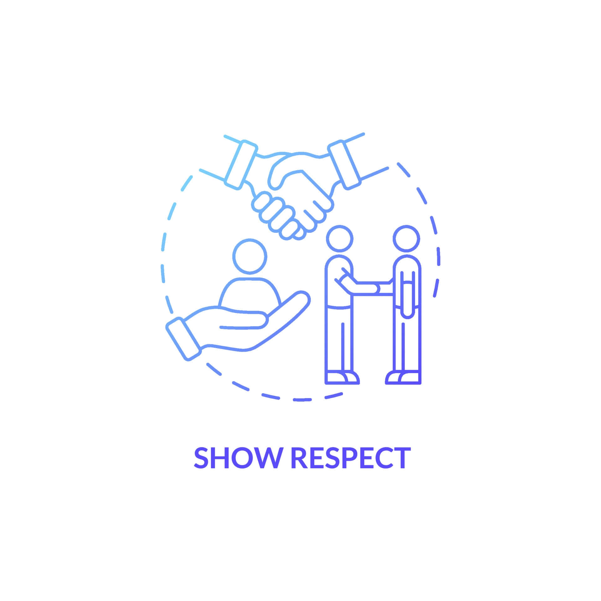 表示尊重的线条图标 壁纸