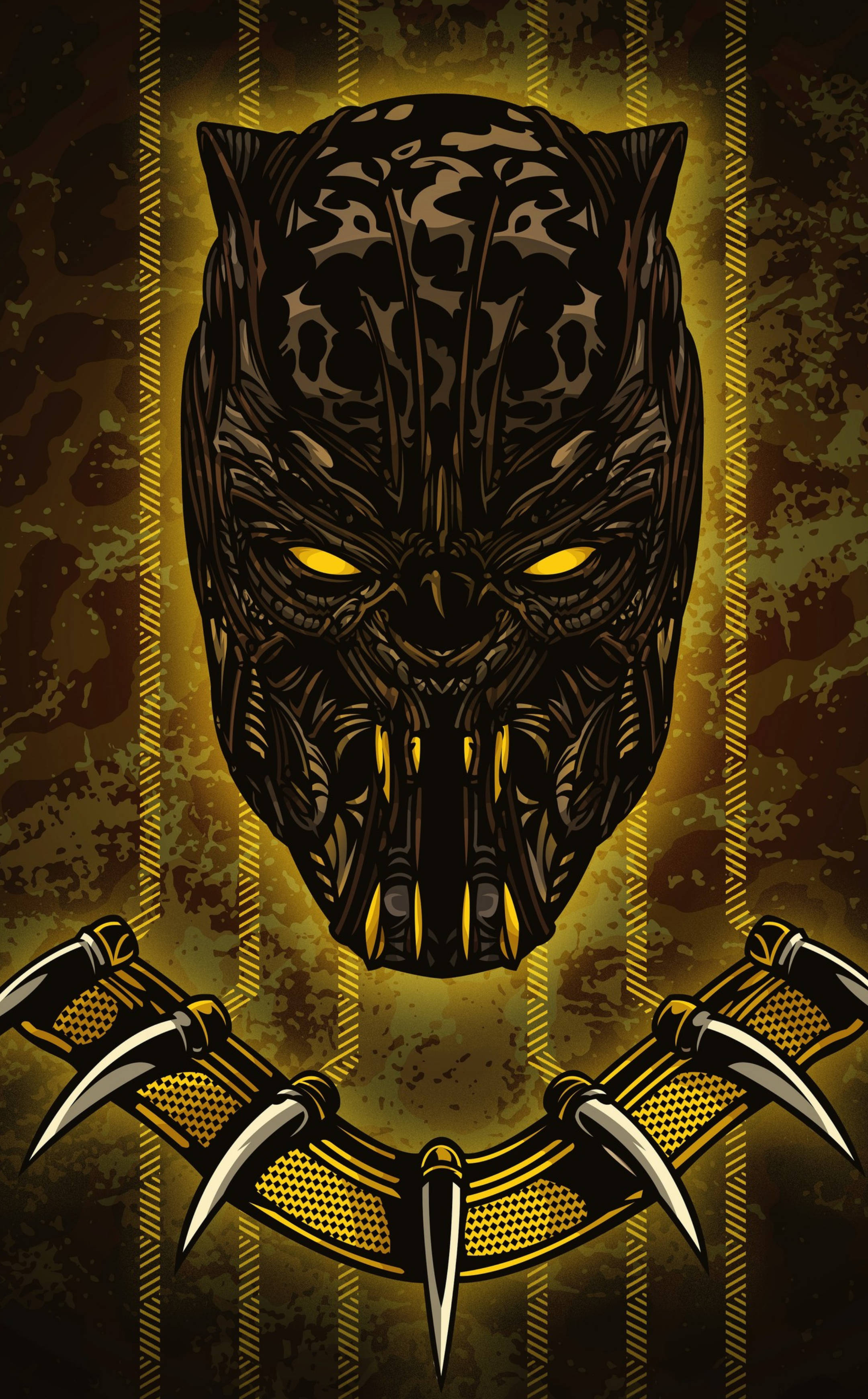 诡异金色美洲豹Killmonger 壁纸
