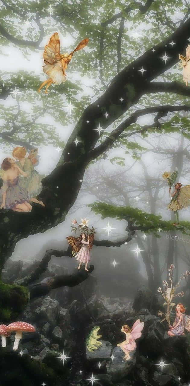 踏入妖精美学的奇幻世界。 壁纸