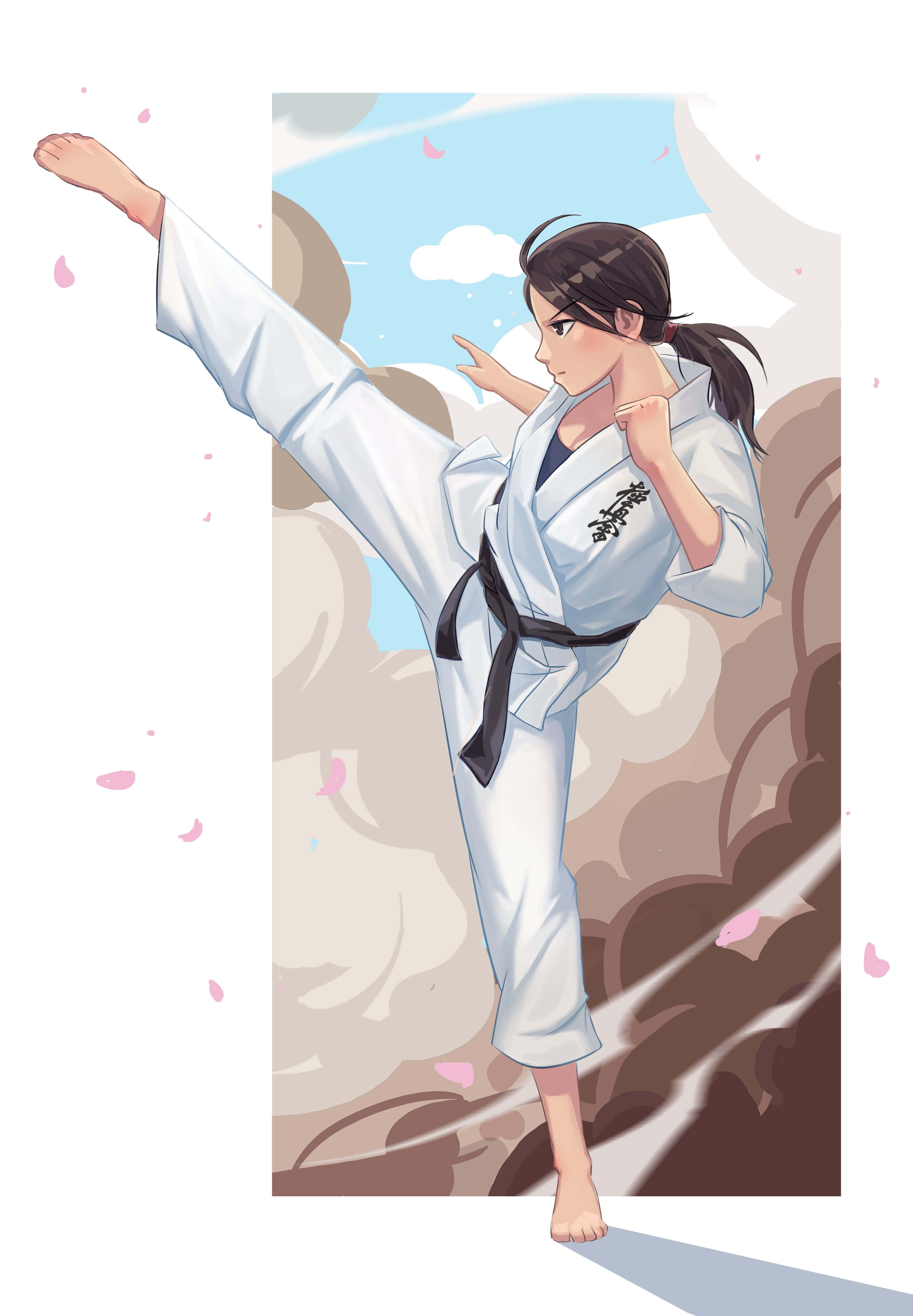 身穿传统白色武术服 壁纸