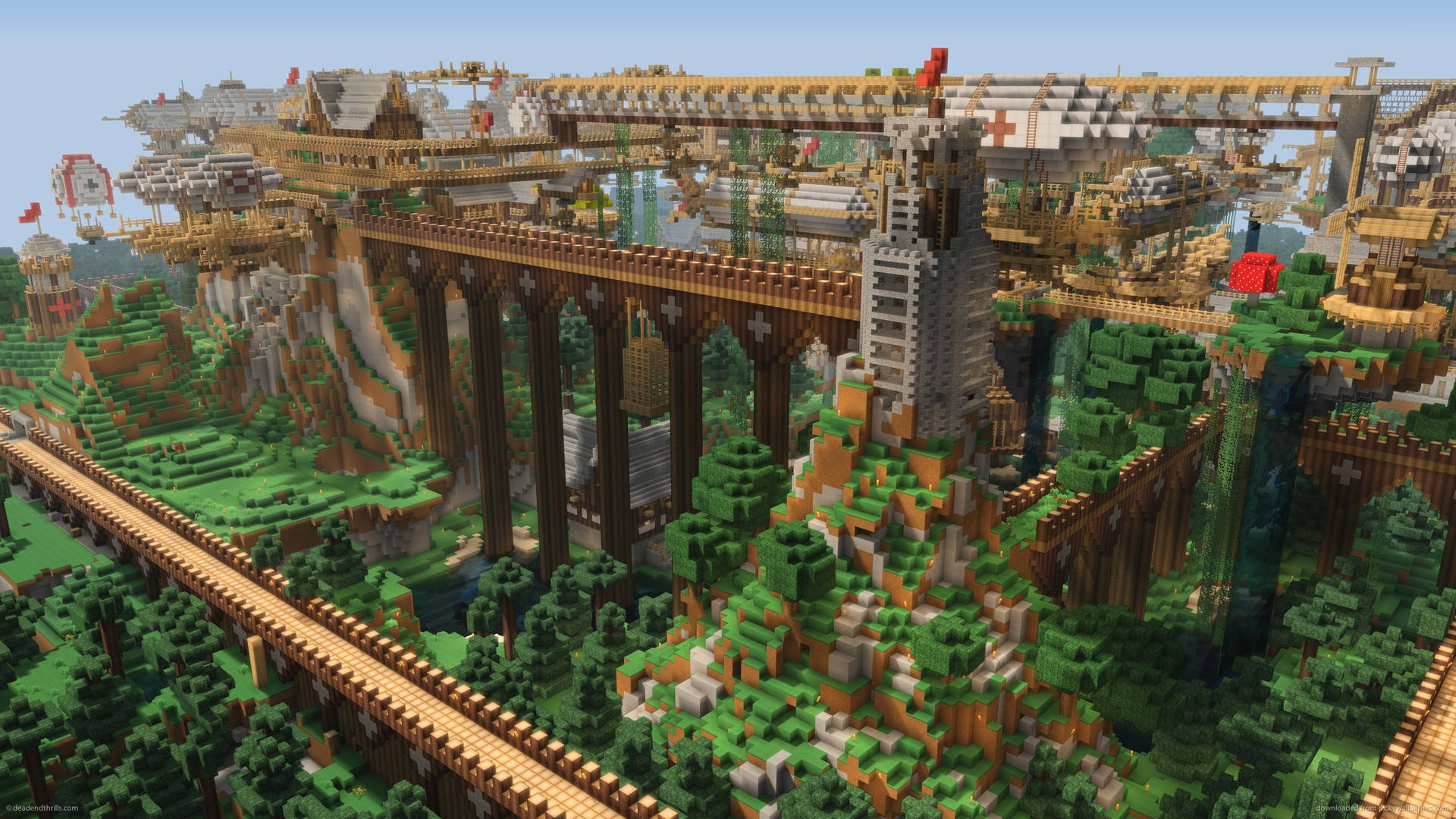 Minecraft长城世界壁纸