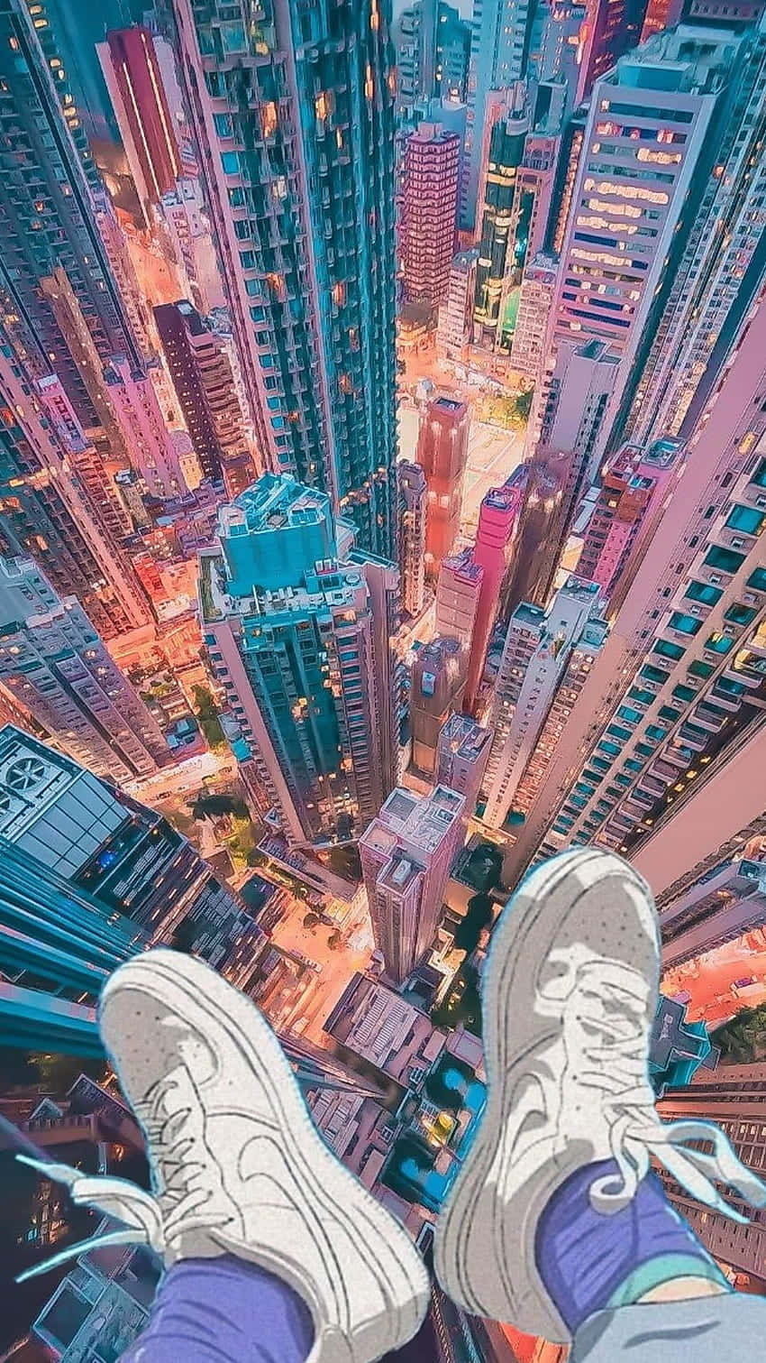 迷人动漫城市夜景 壁纸