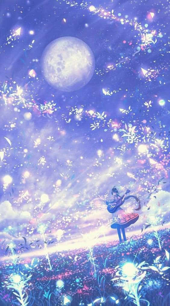 迷人动漫风景与樱花 壁纸