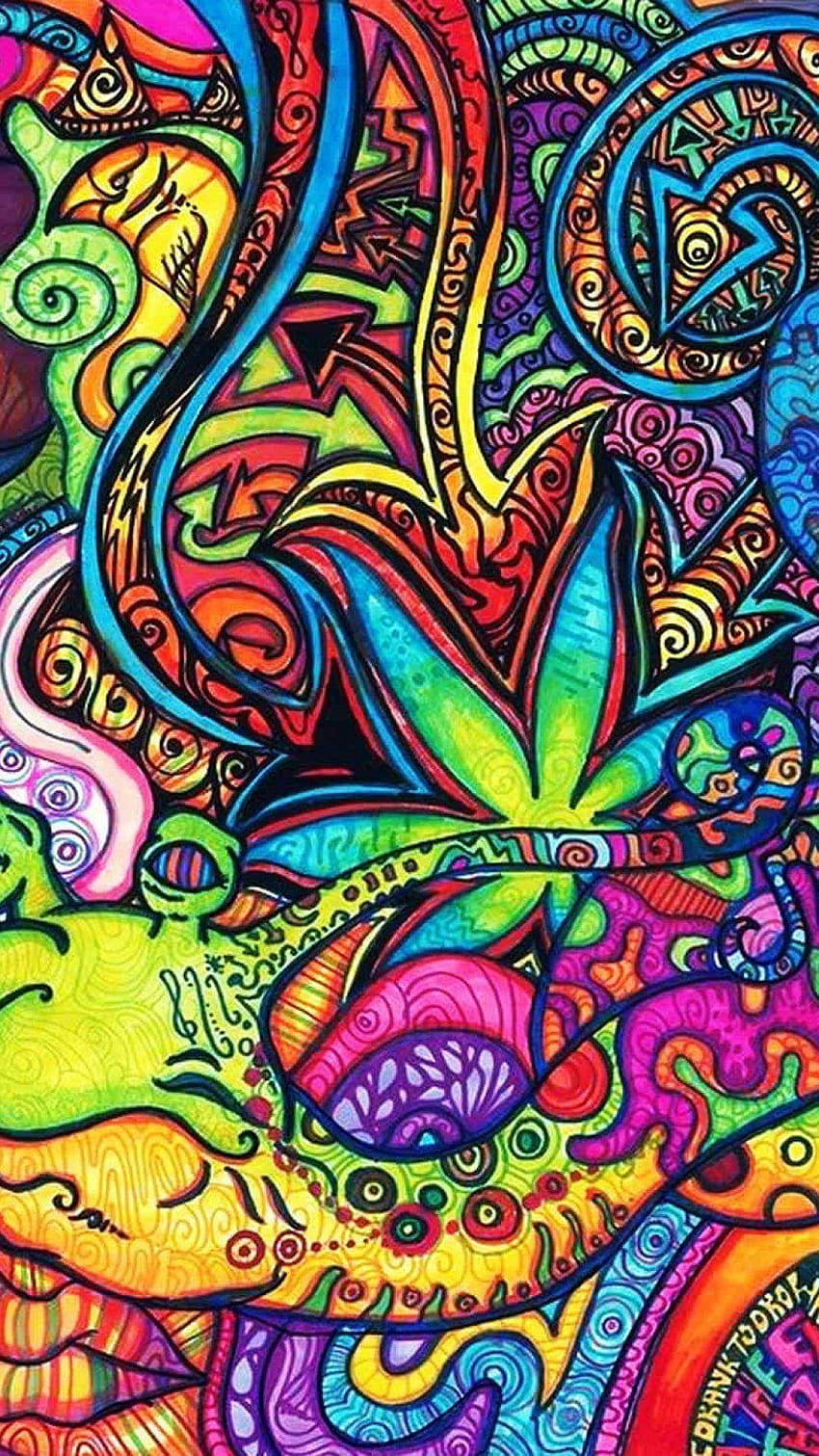 迷幻手机植物 壁纸