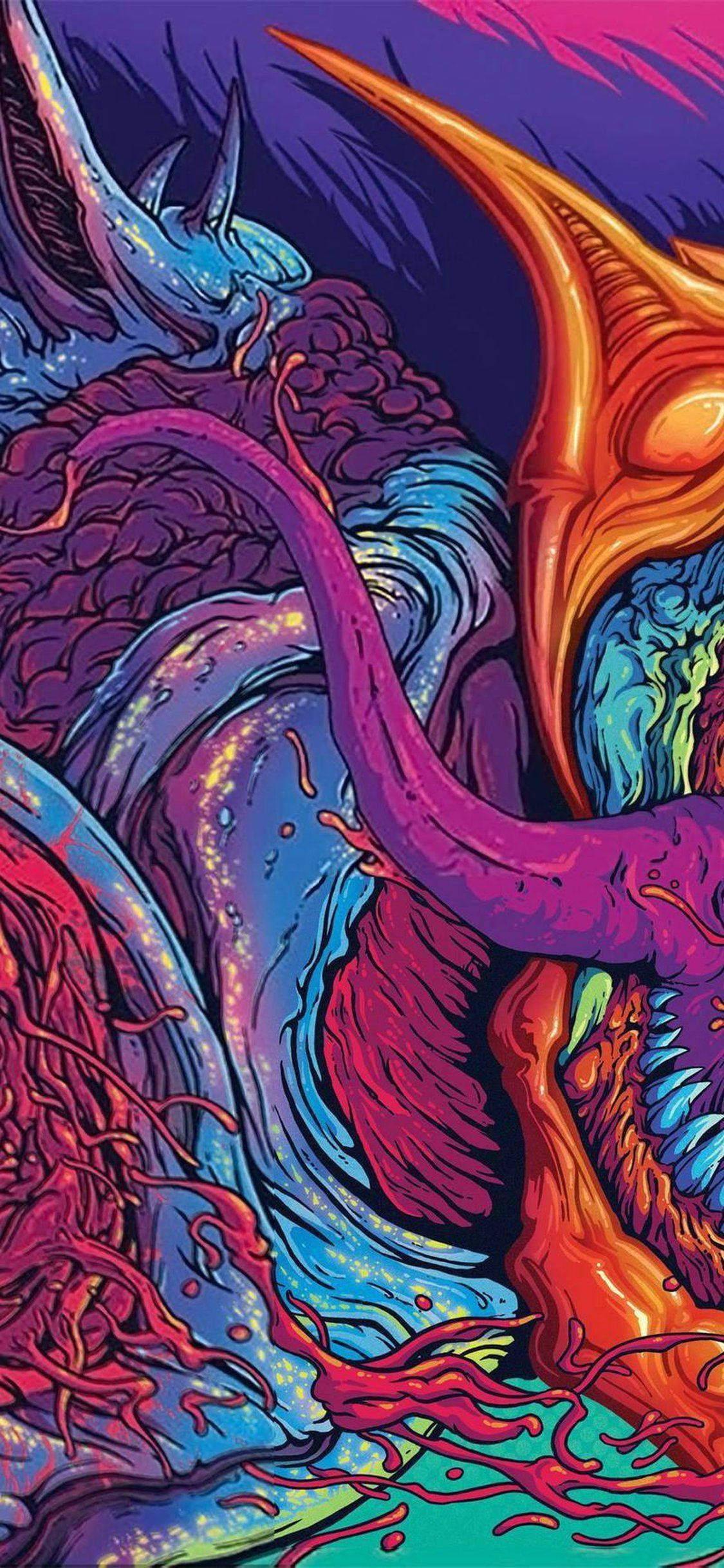 迷幻手机静脉 壁纸