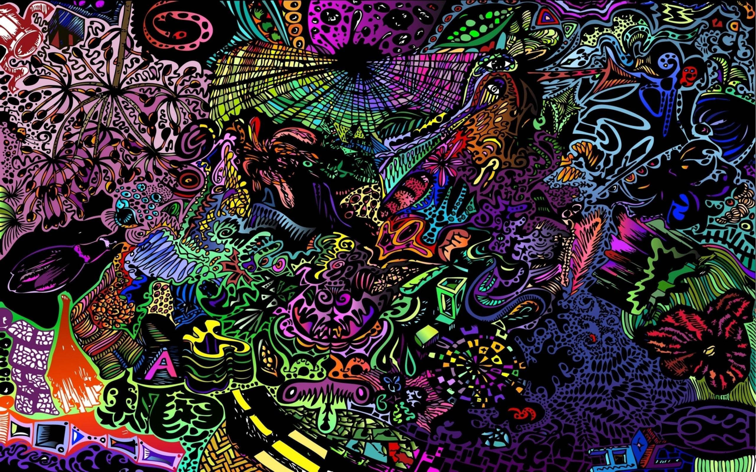 迷幻暗黑美学涂鸦 壁纸