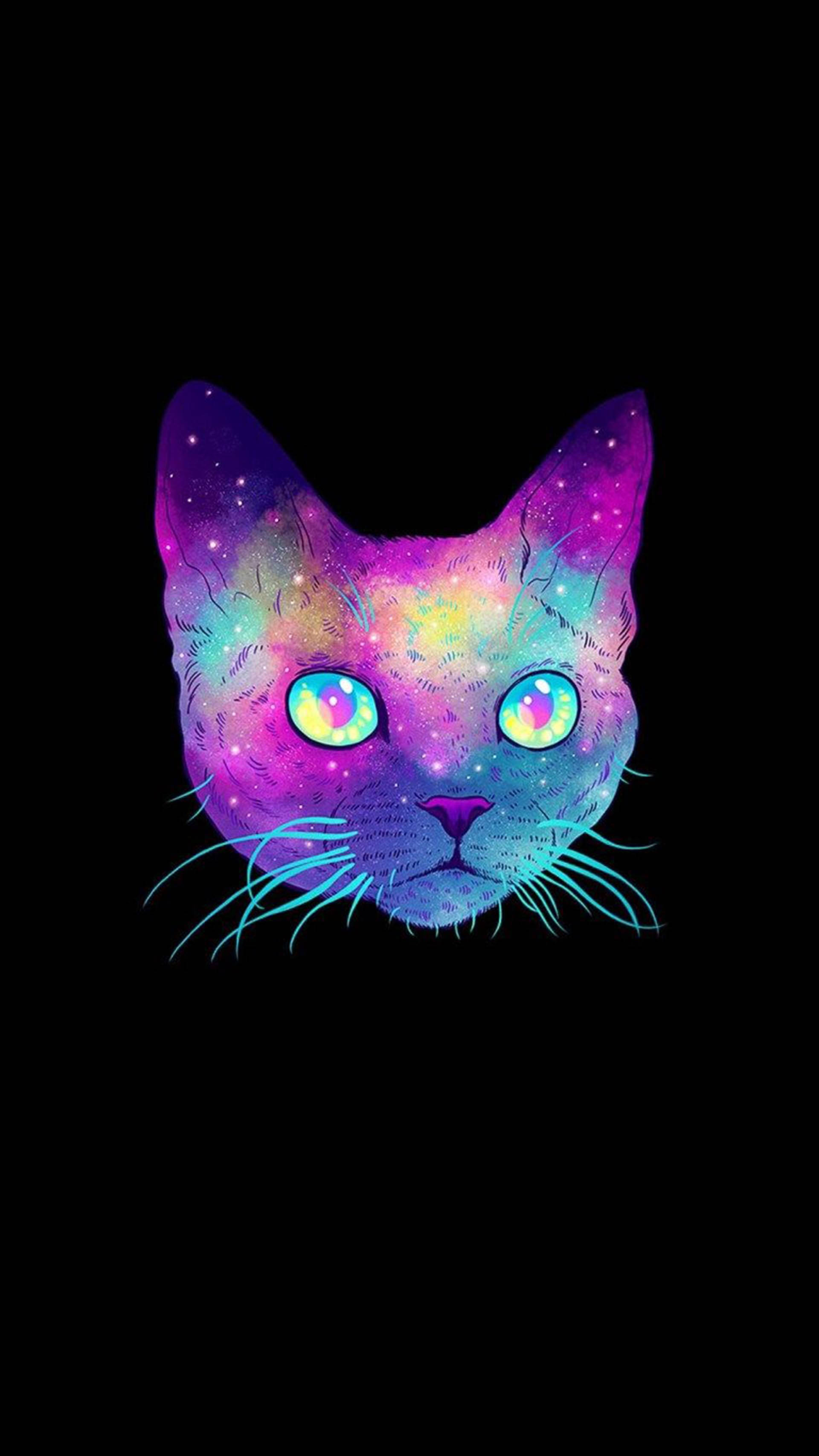 迷幻暗黑美学猫咪 壁纸