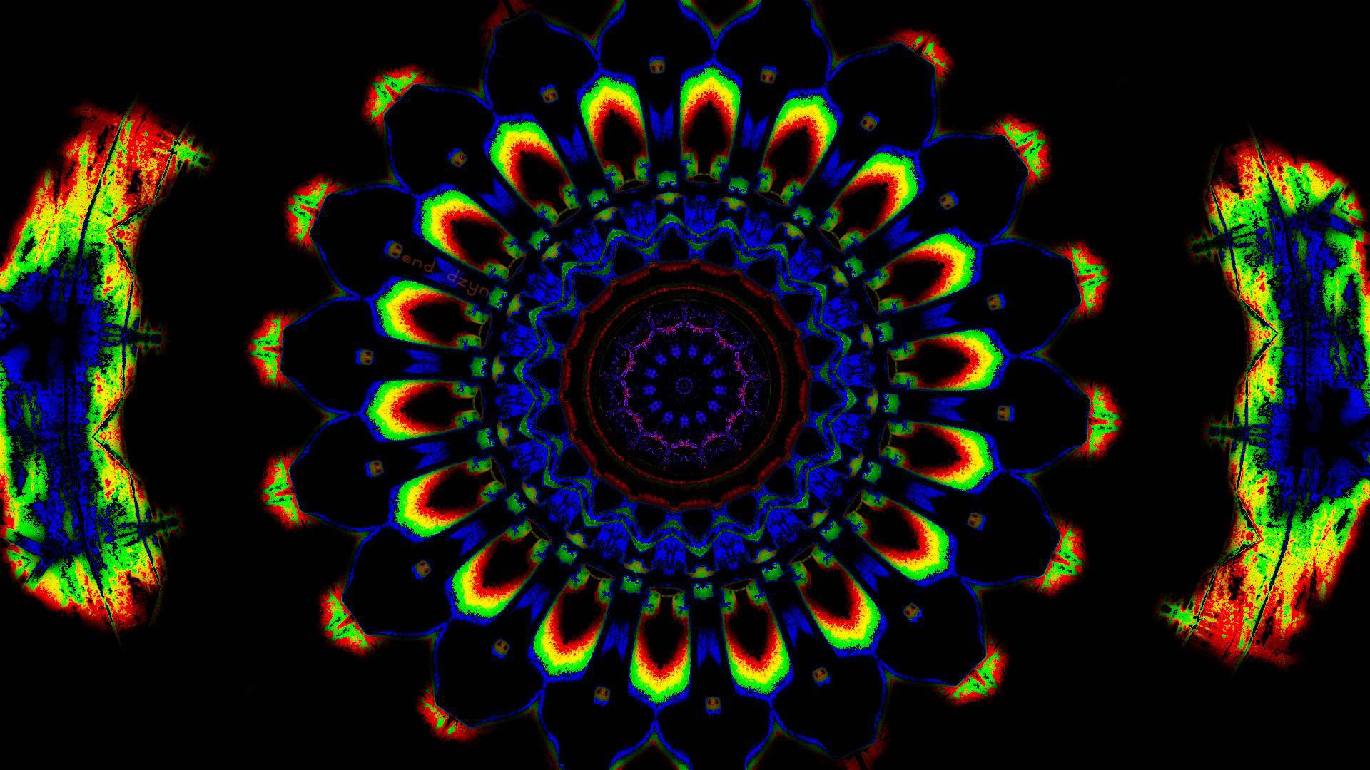 迷幻暗黑美学花卉艺术 壁纸