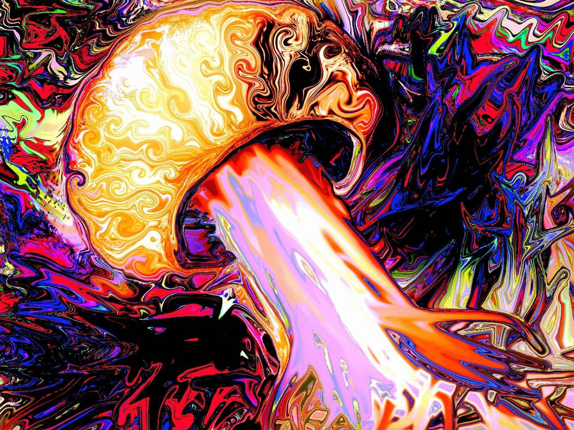 迷幻暗黑美学蘑菇 壁纸