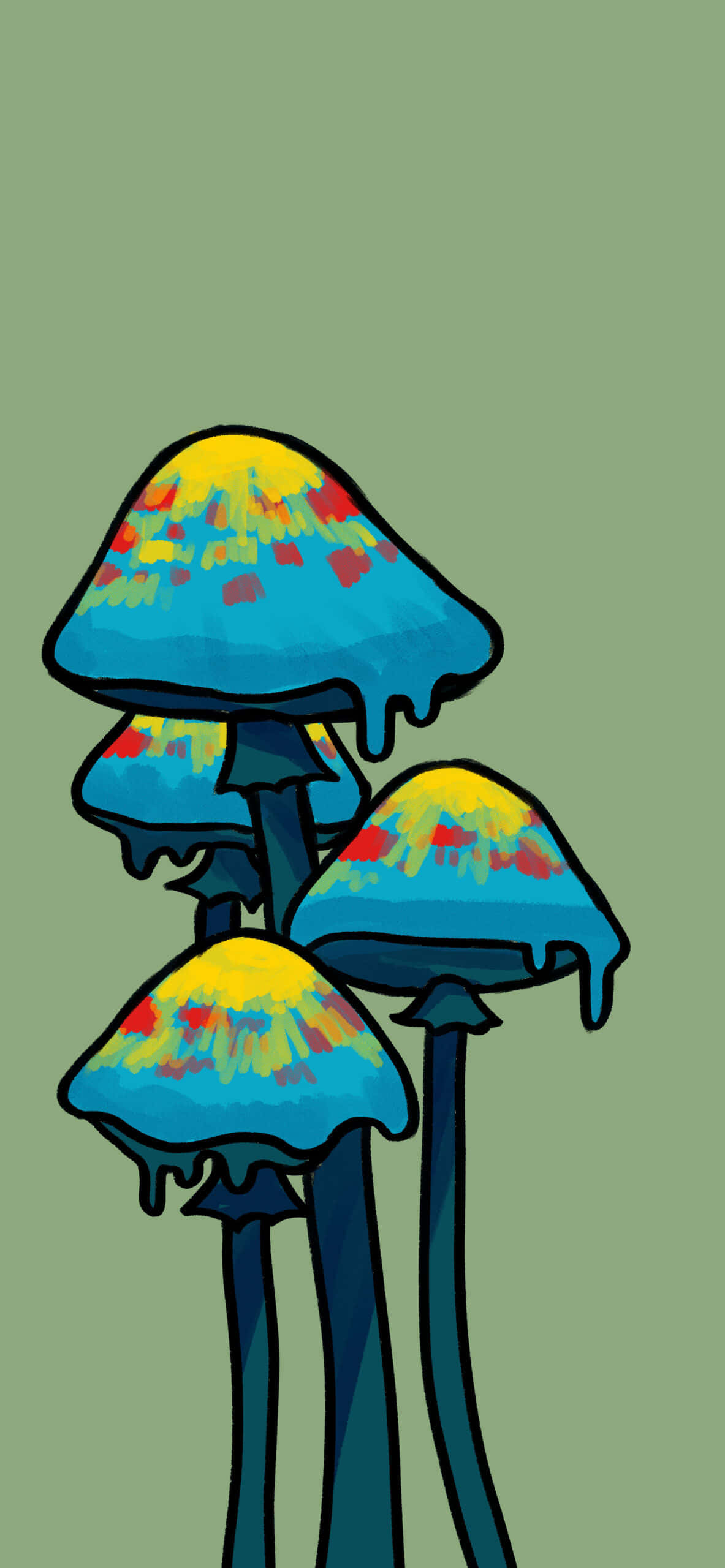 迷幻蘑菇背景 壁纸