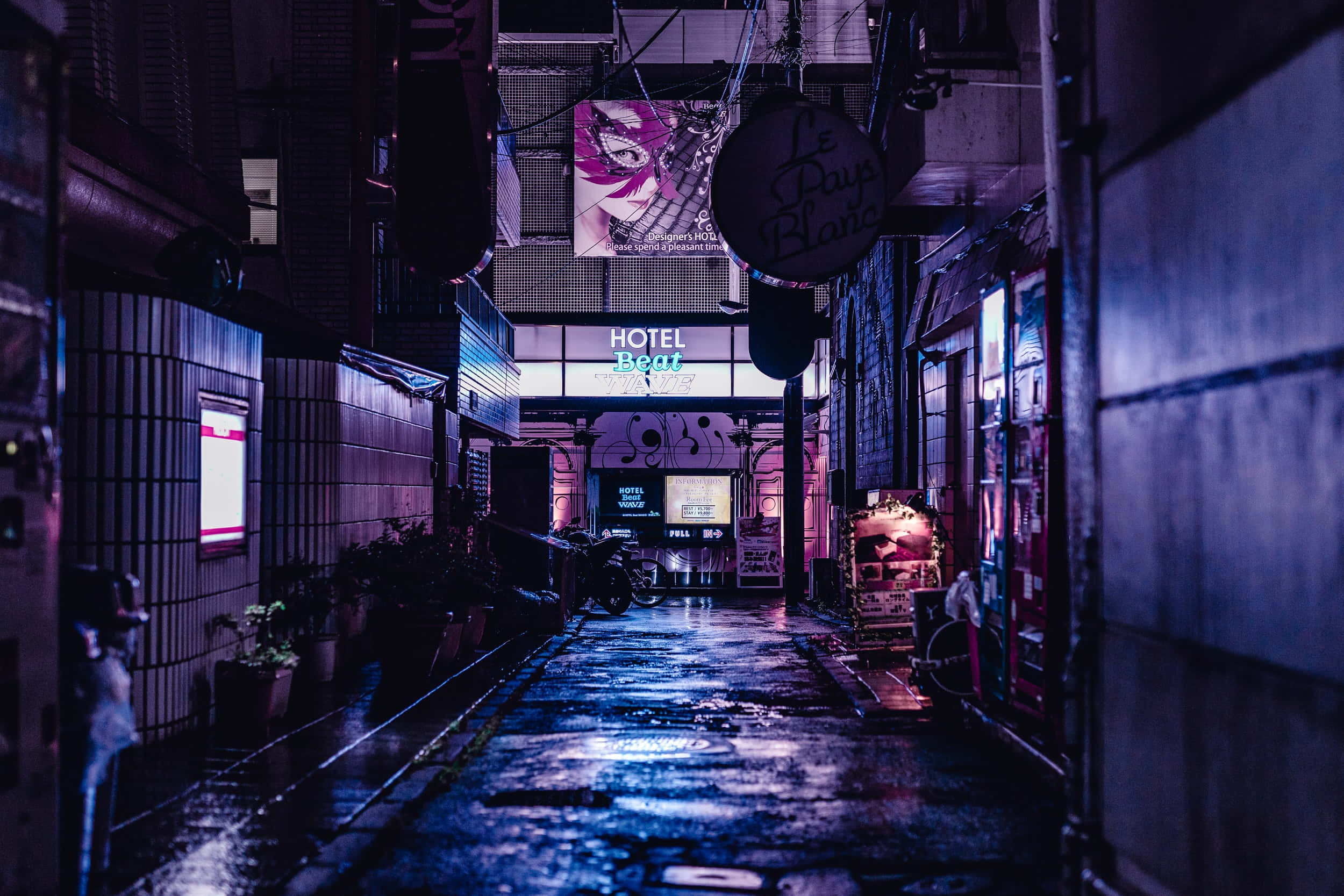酒店节拍波浪巷背景图 壁纸