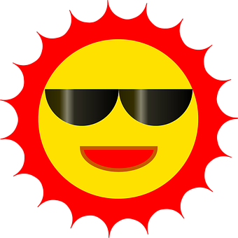 酷夏太阳表情 壁纸