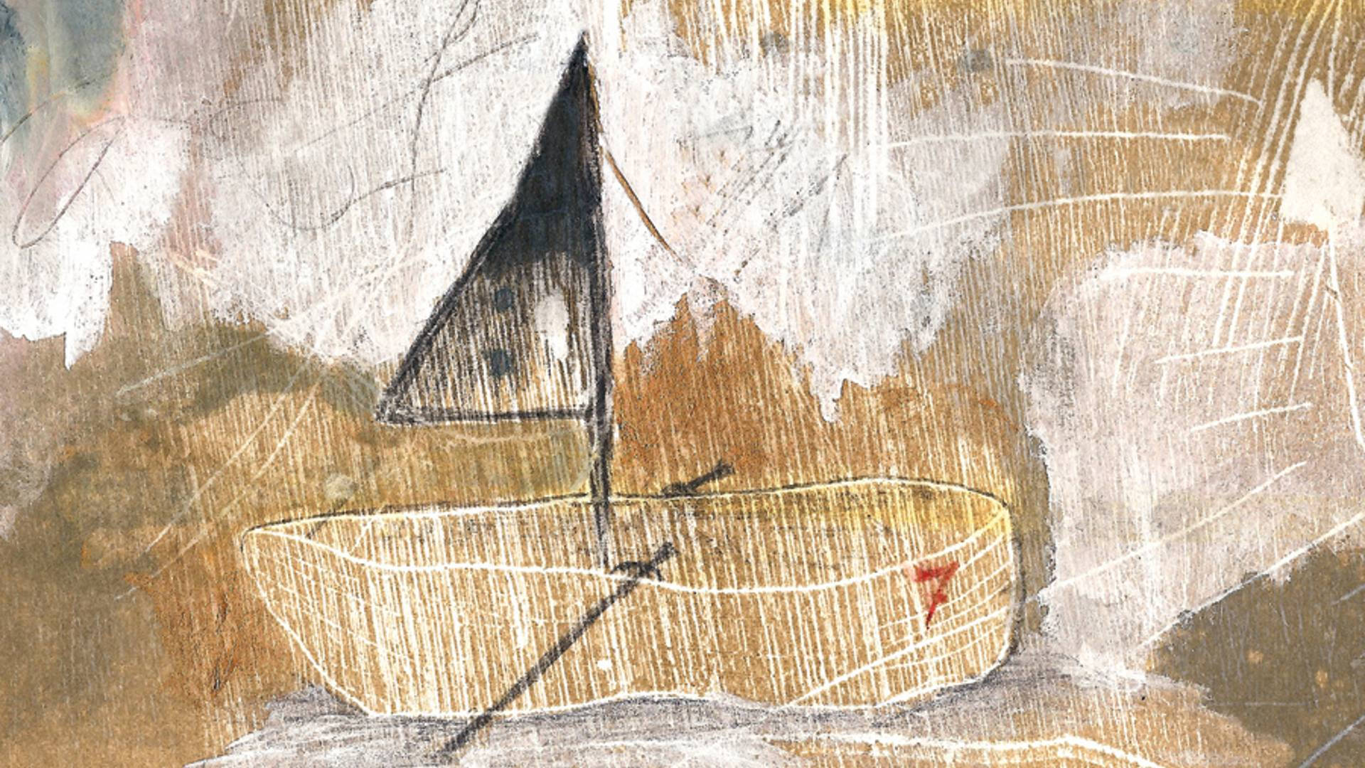 酷炫蚀刻船只画作 壁纸
