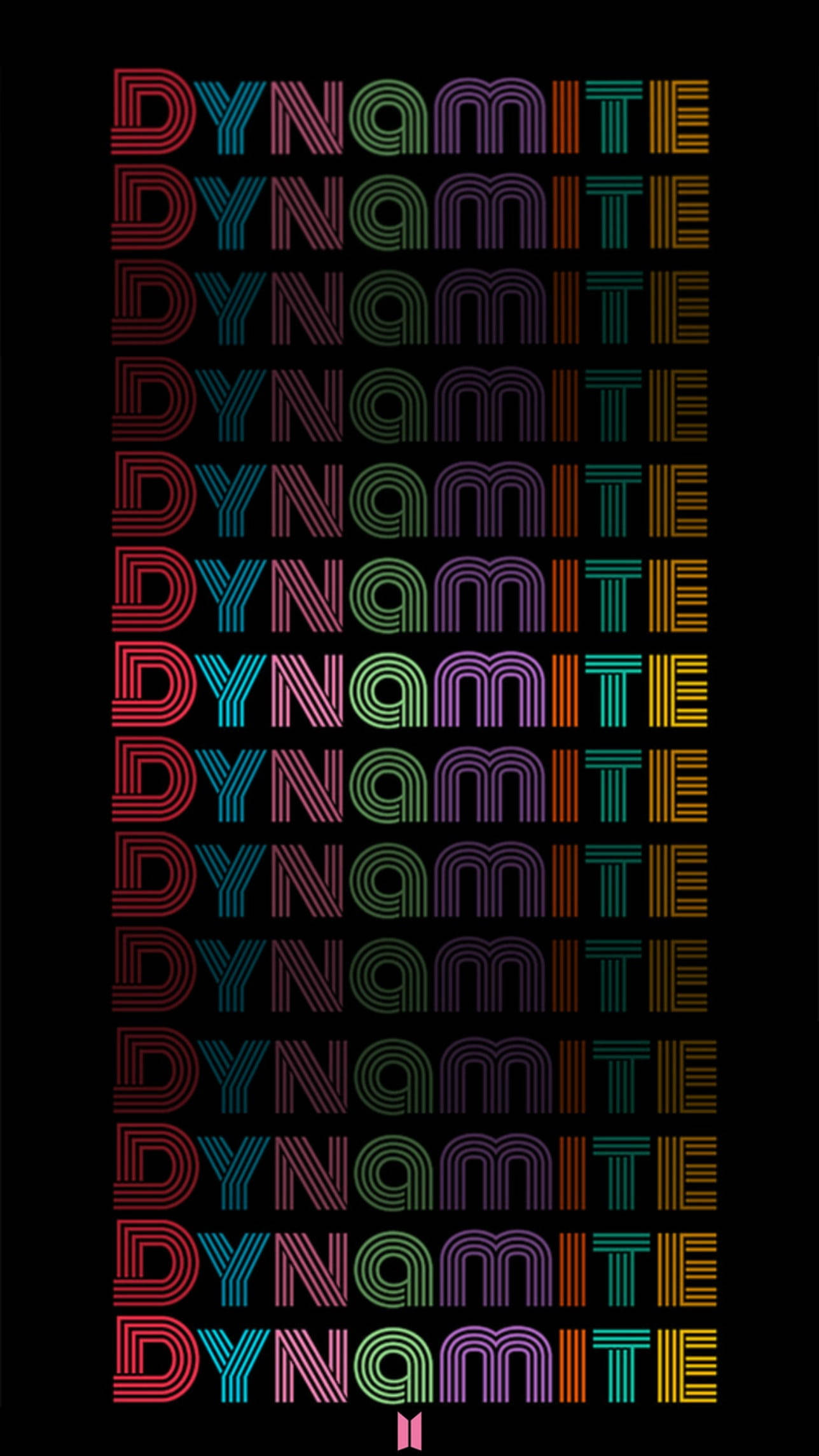 酷炫黑色BTS Dynamite手机壁纸 壁纸