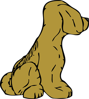 金毛犬剪影 壁纸