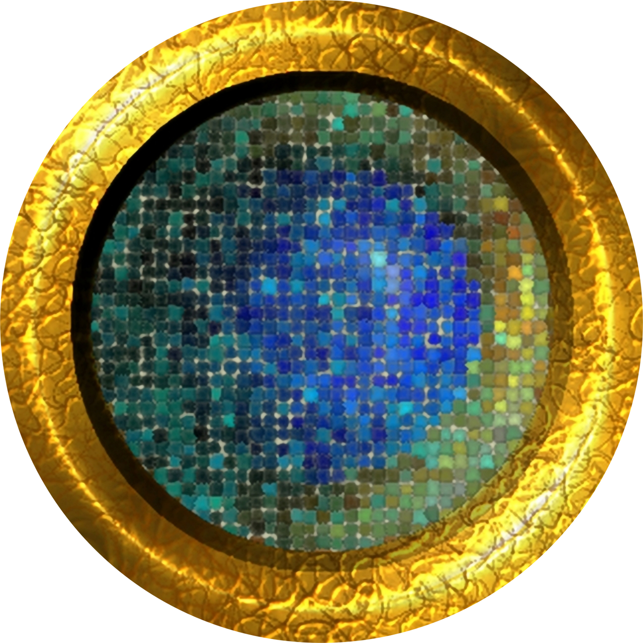 金色马赛克圆环纹理 壁纸