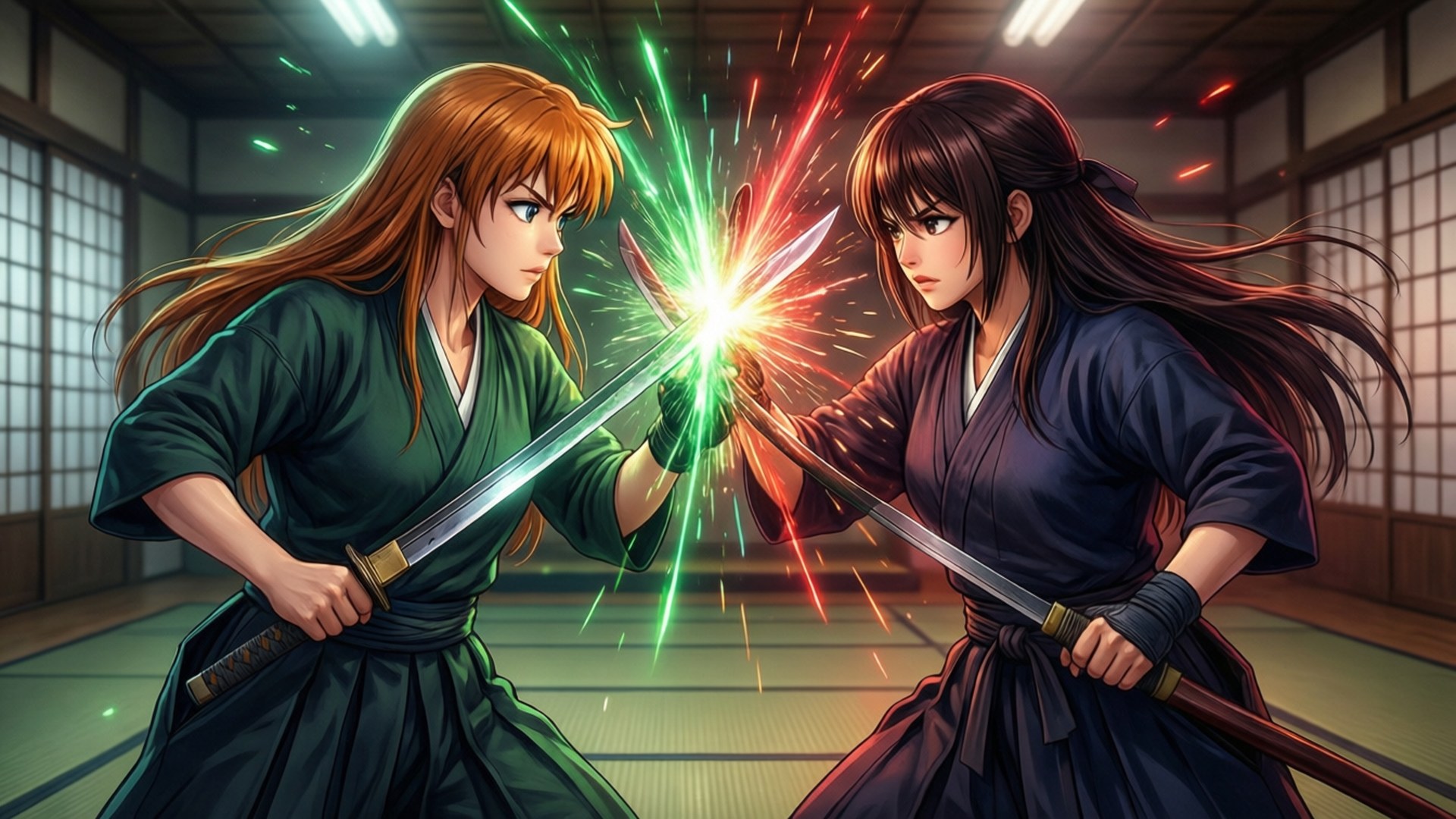 钉崎野蔷薇与真希对练 壁纸