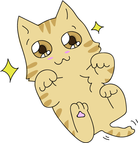 闪亮可爱卡通猫 壁纸