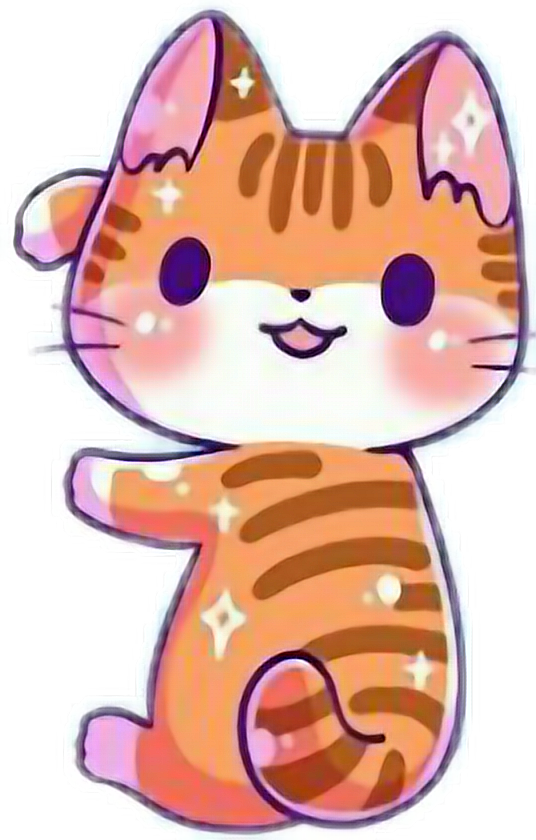 闪亮条纹可爱猫咪 壁纸
