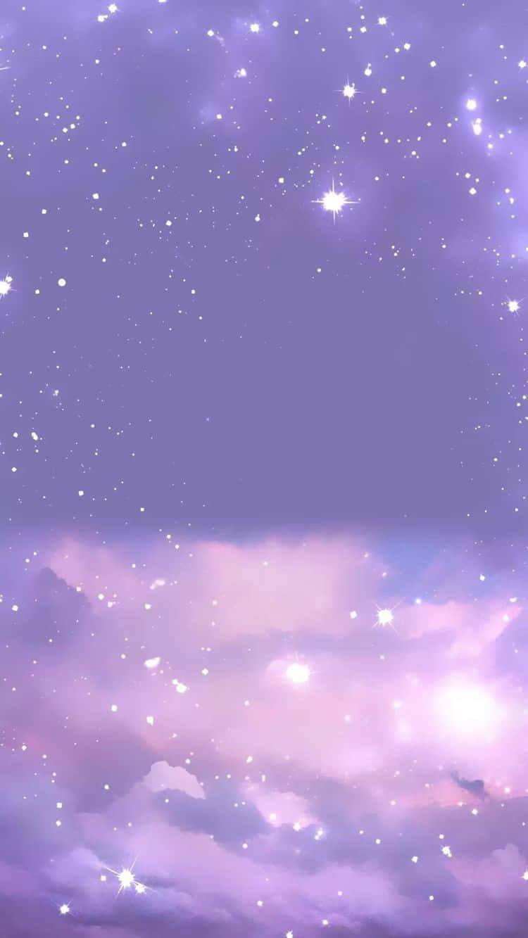 闪耀可爱薰衣草淡紫美学背景 壁纸