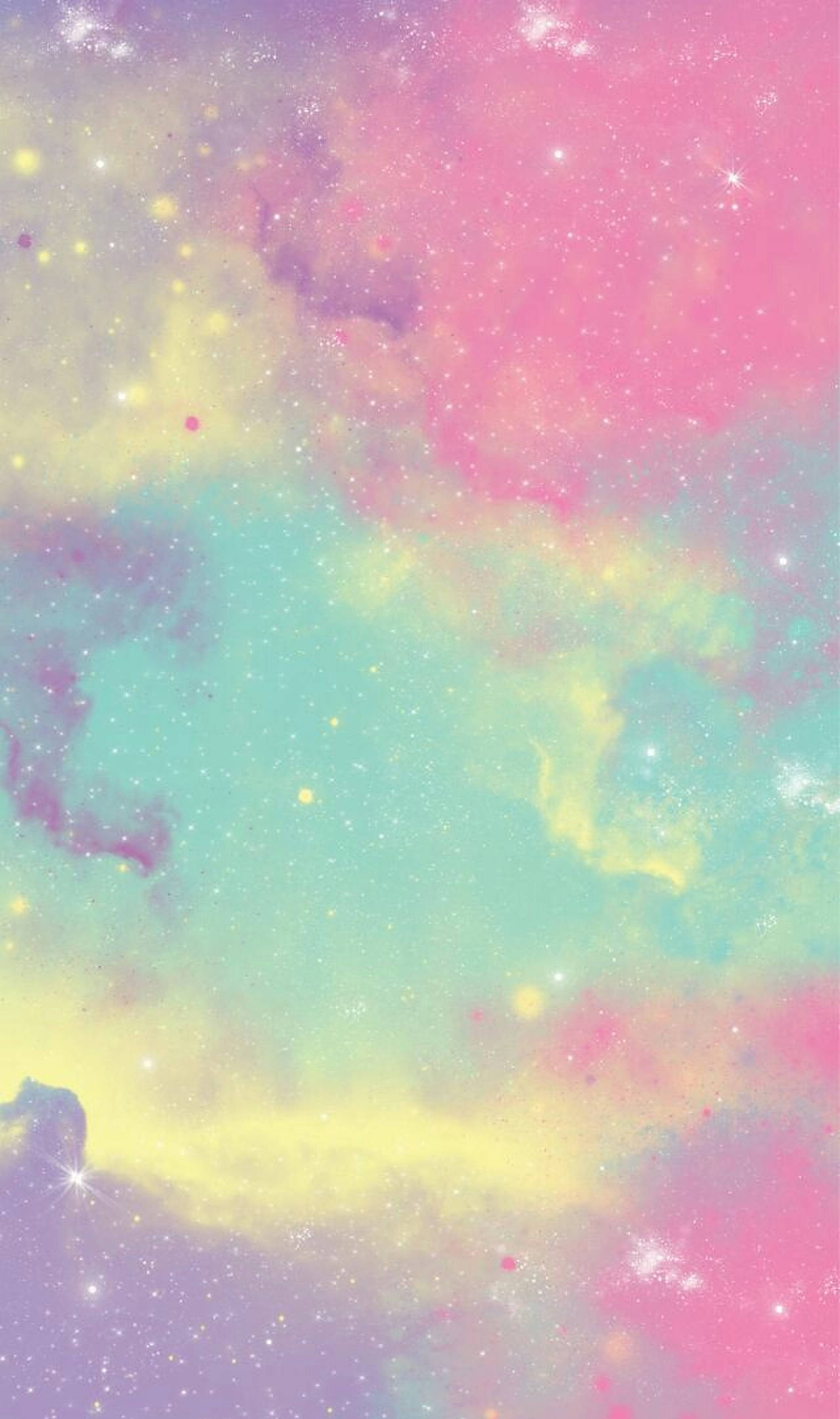 闪耀的淡彩彩虹天空 壁纸
