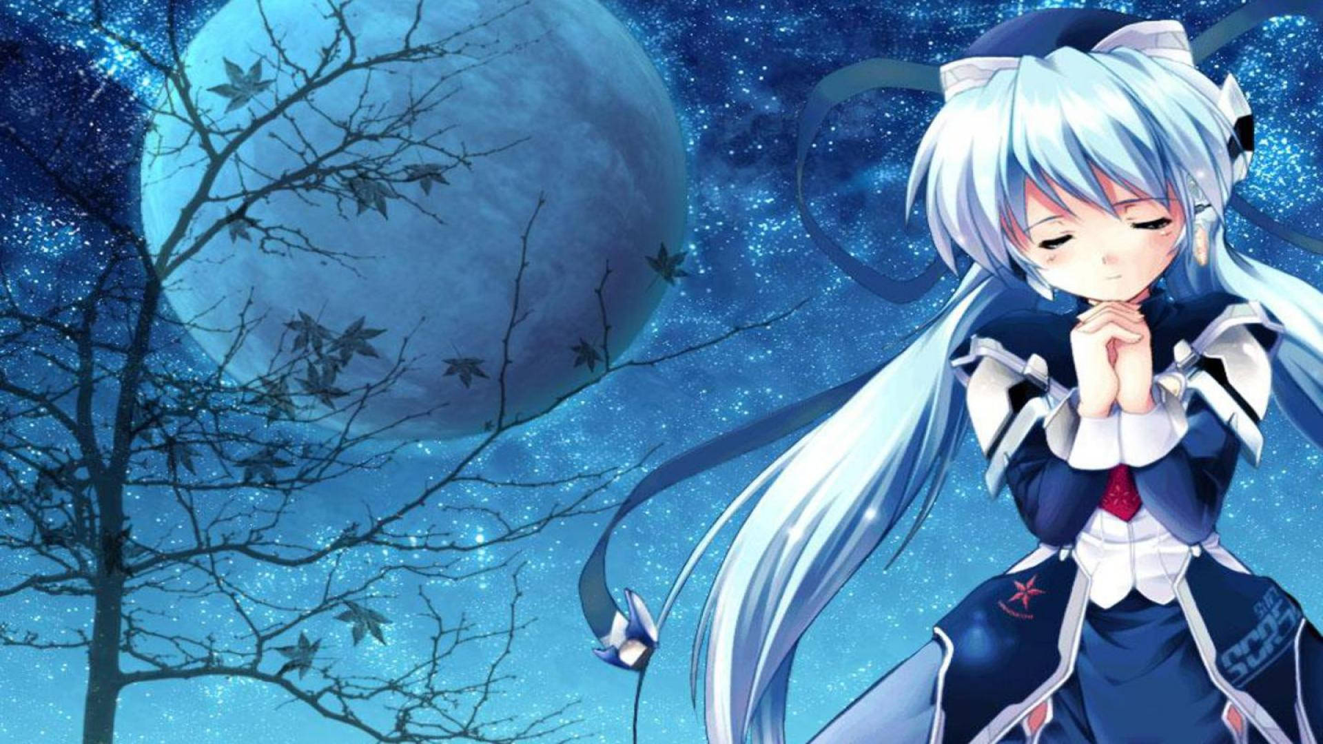 闭眼少女暗夜核 壁纸