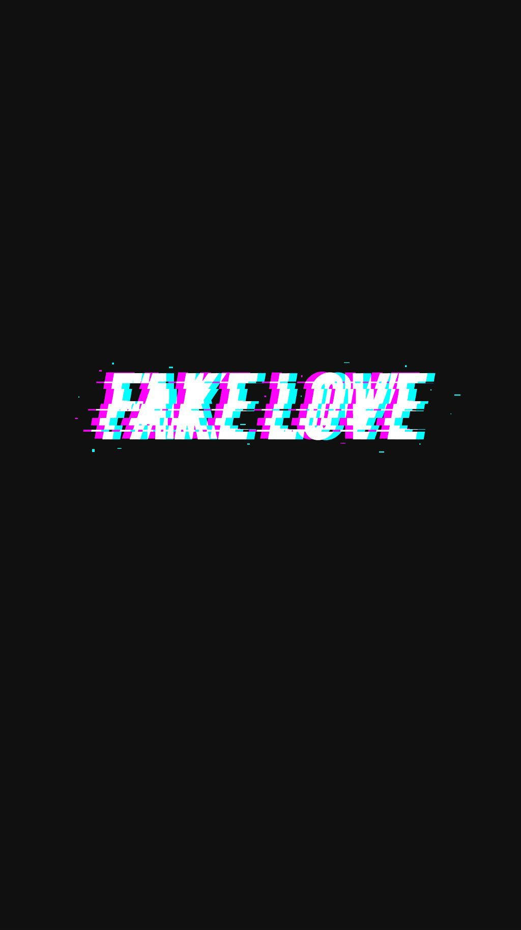 防弹少年团《Fake Love》美学故障艺术 壁纸