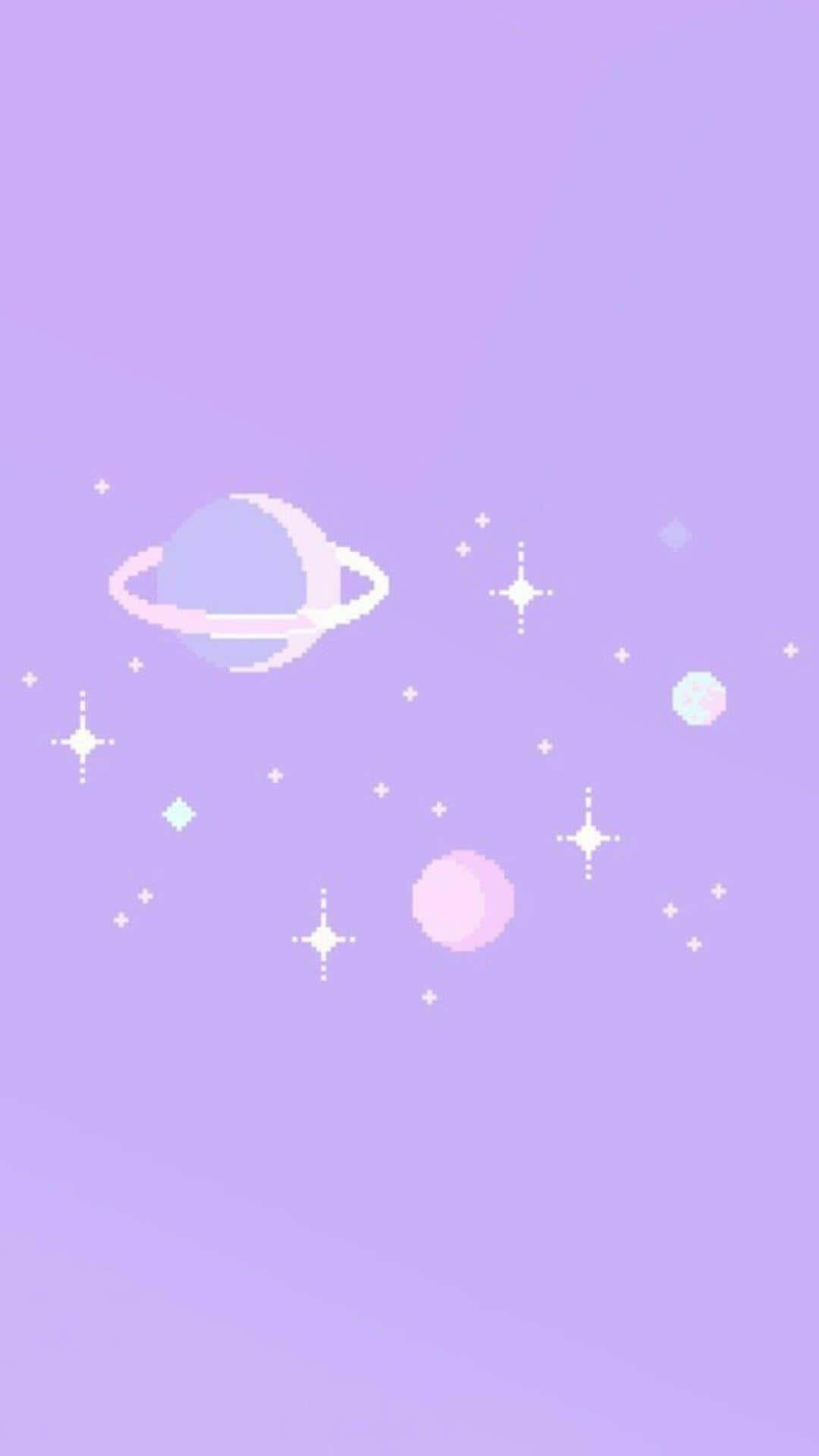 阳光天空下的紫色清新花簇 壁纸