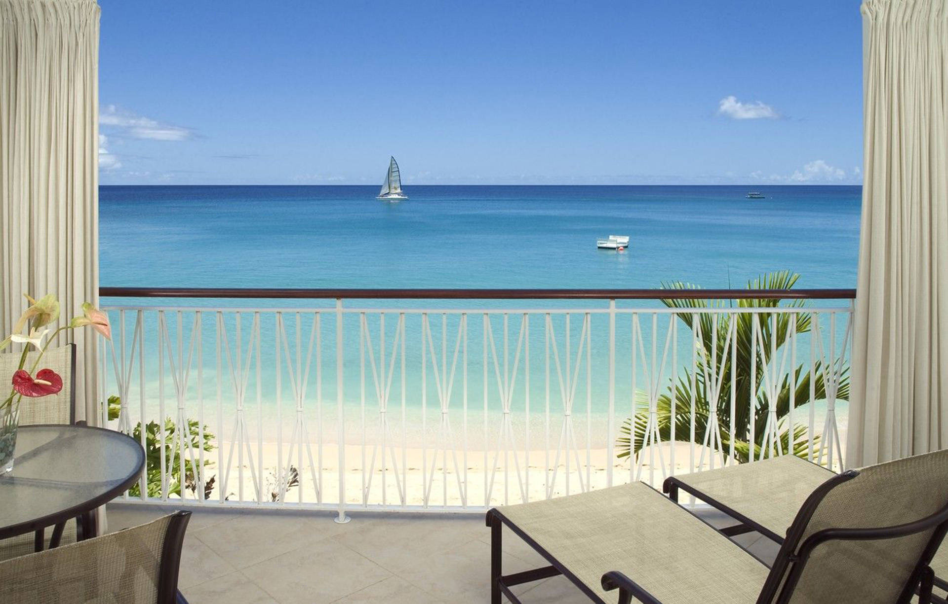 阳台海景 壁纸