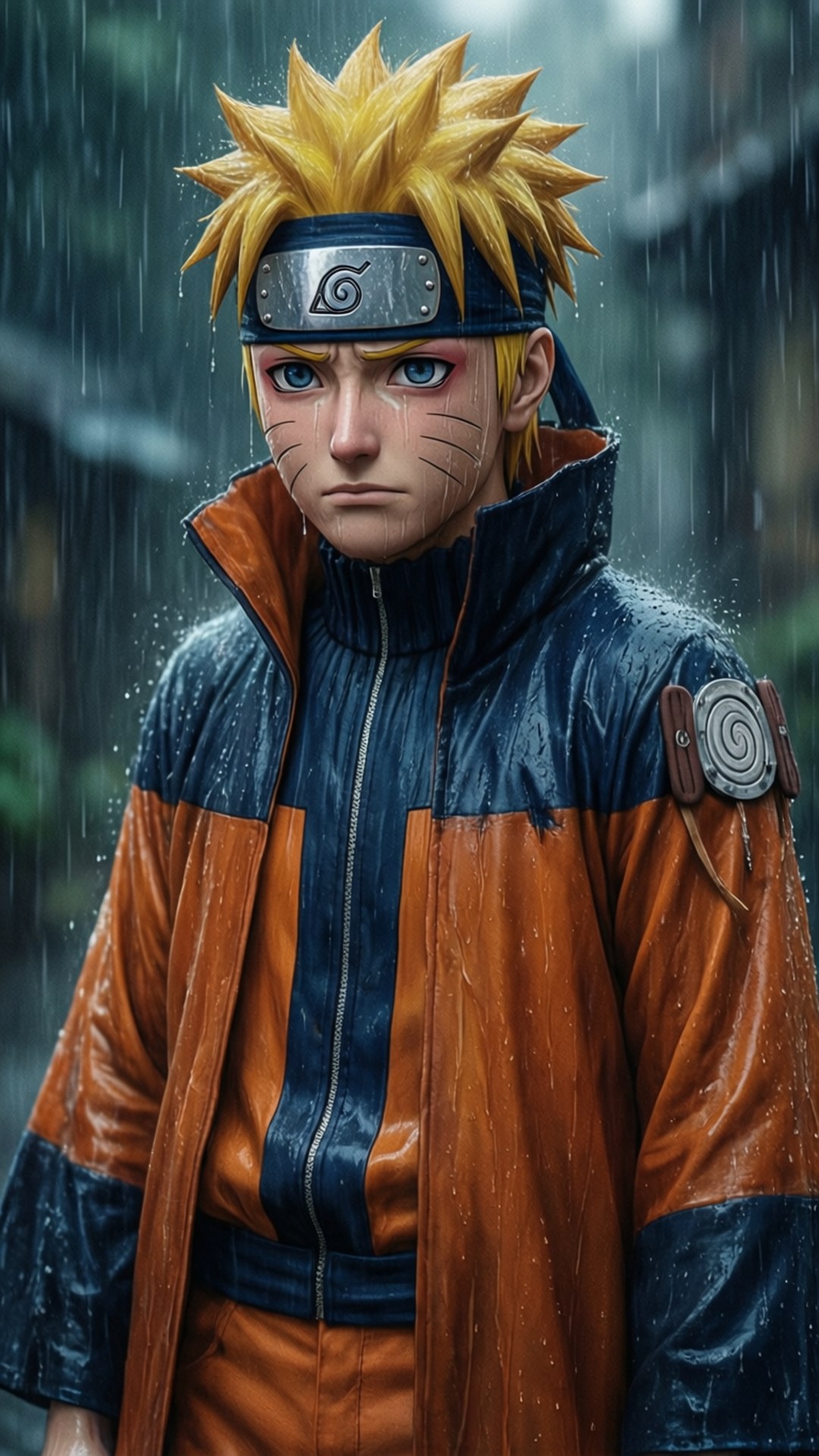 雨中鸣人 壁纸