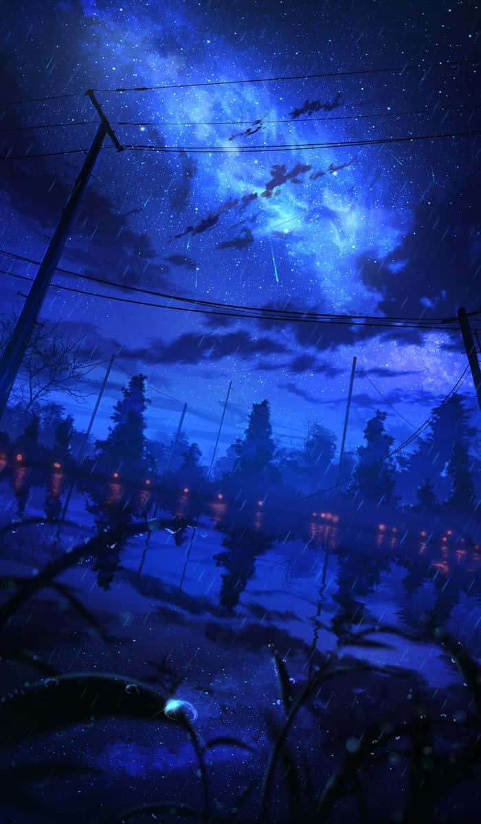 雨夜动漫天空 壁纸