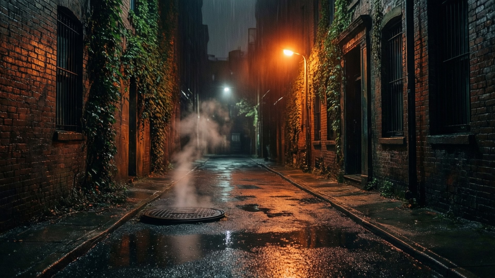 雨巷暗影 壁纸
