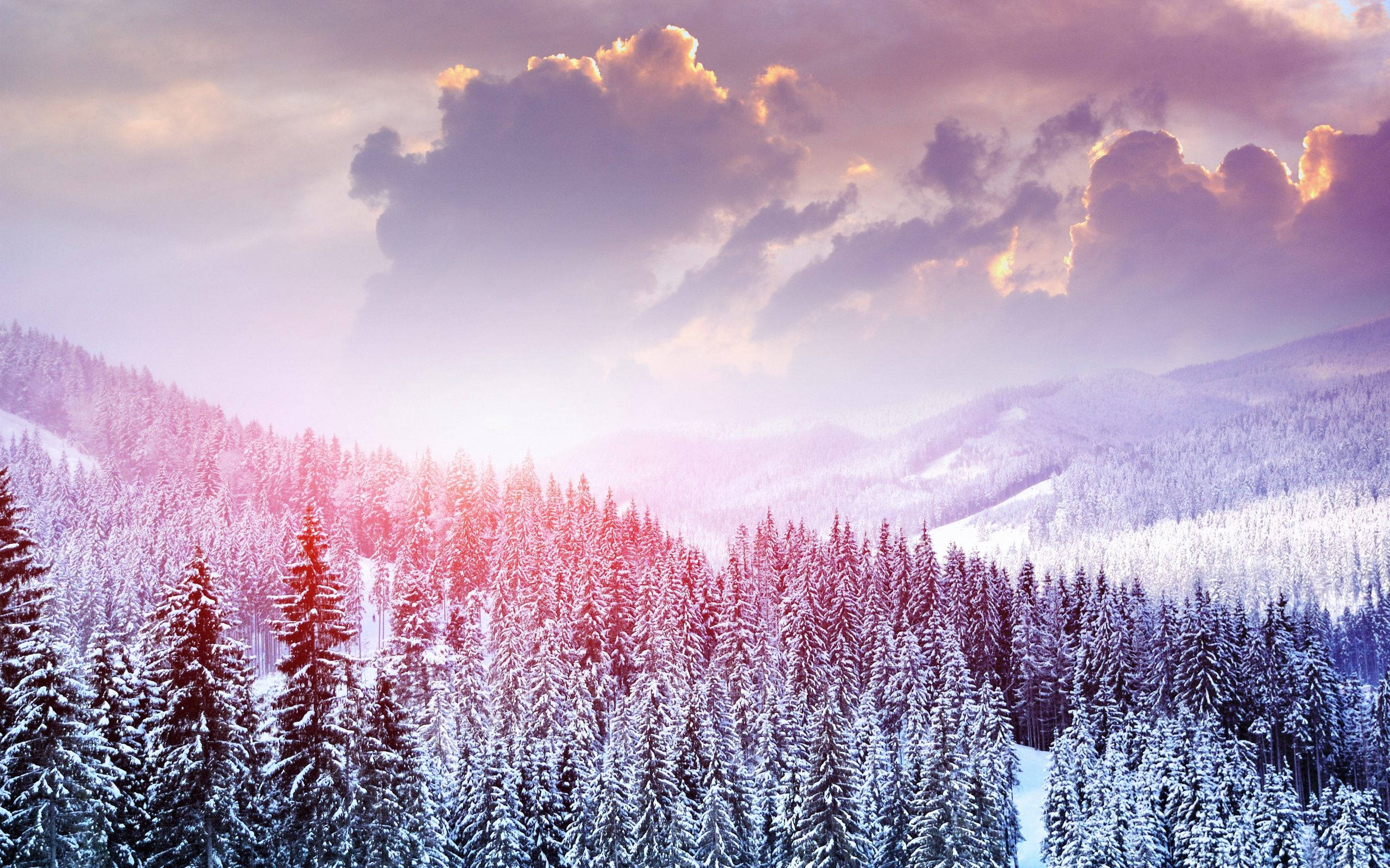 雪景美学云层 壁纸