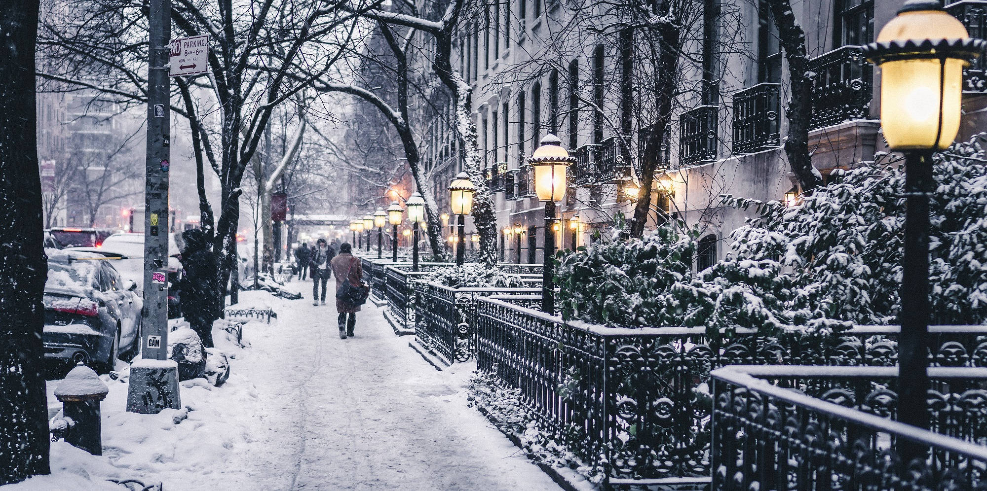 雪景美学街边 壁纸