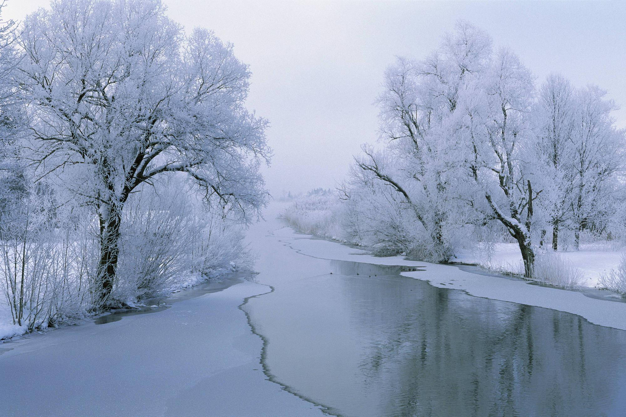 雪景美学路面 壁纸