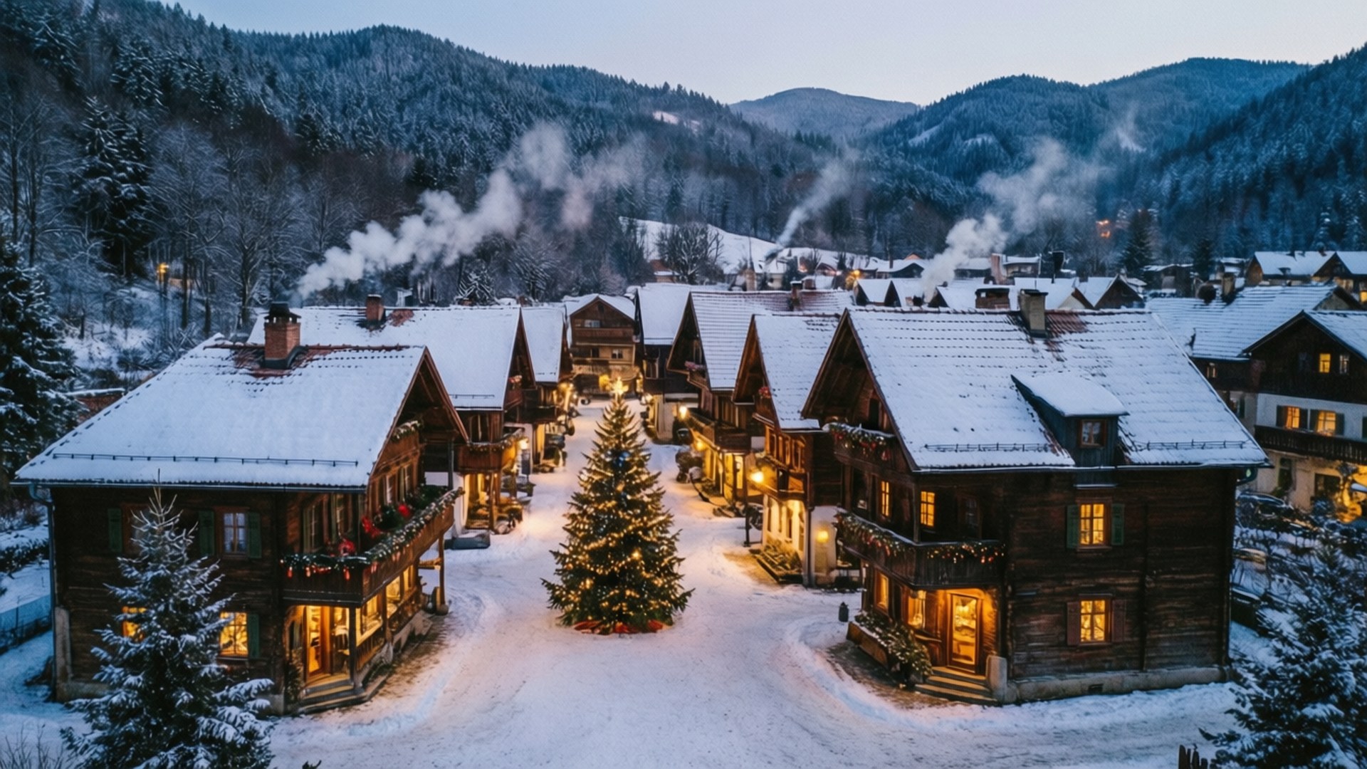 雪村黄昏 壁纸