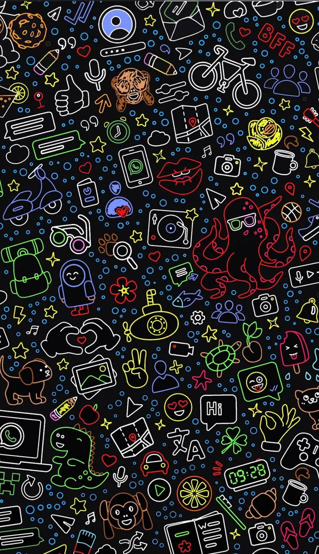 霓虹iPhone WhatsApp壁纸